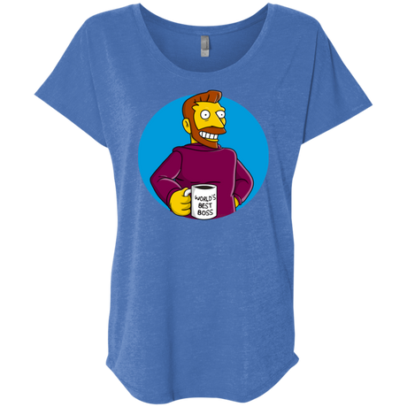 T-Shirts Vintage Royal / X-Small The Best Boss Triblend Dolman Sleeve