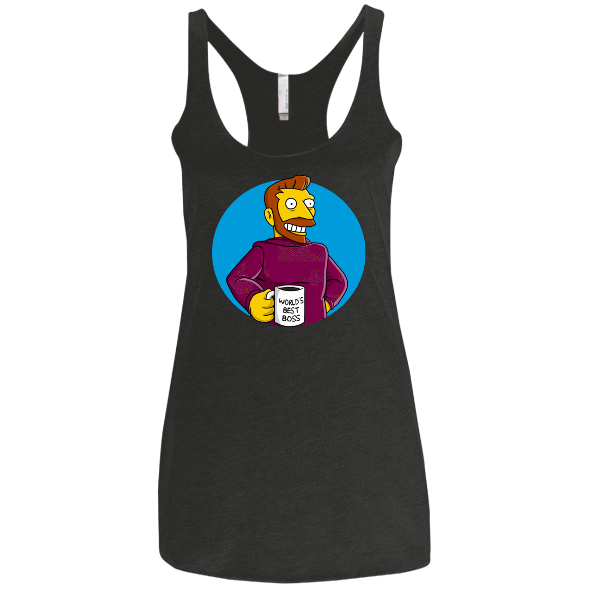 T-Shirts Vintage Black / X-Small The Best Boss Women's Triblend Racerback Tank