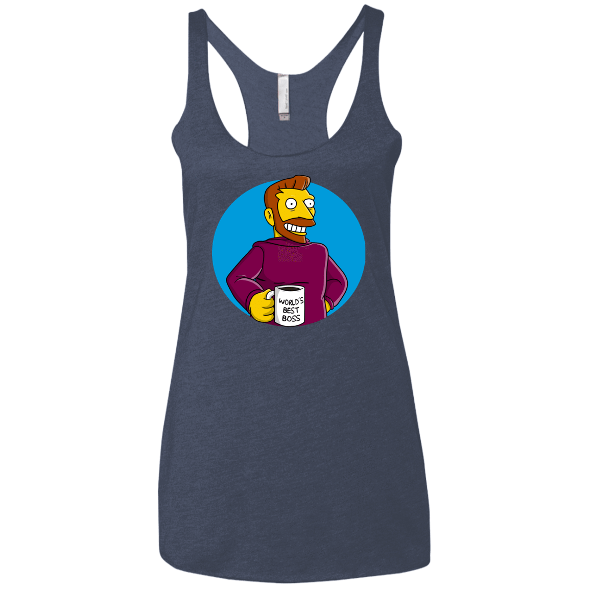 T-Shirts Vintage Navy / X-Small The Best Boss Women's Triblend Racerback Tank