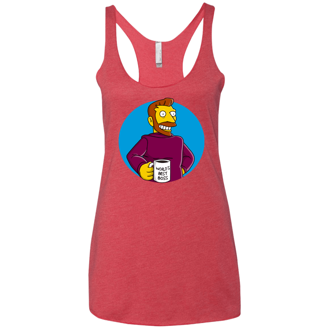 T-Shirts Vintage Red / X-Small The Best Boss Women's Triblend Racerback Tank