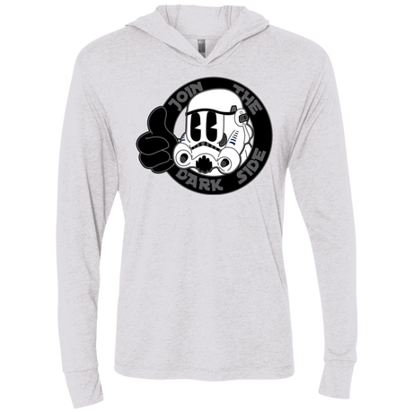 T-Shirts Heather White / X-Small The Best Side Triblend Long Sleeve Hoodie Tee