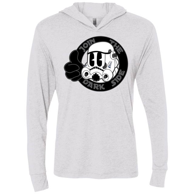 T-Shirts Heather White / X-Small The Best Side Triblend Long Sleeve Hoodie Tee