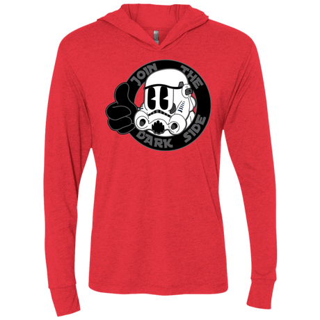 T-Shirts Vintage Red / X-Small The Best Side Triblend Long Sleeve Hoodie Tee