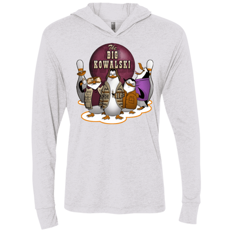 T-Shirts Heather White / X-Small The Big Kowalski Triblend Long Sleeve Hoodie Tee
