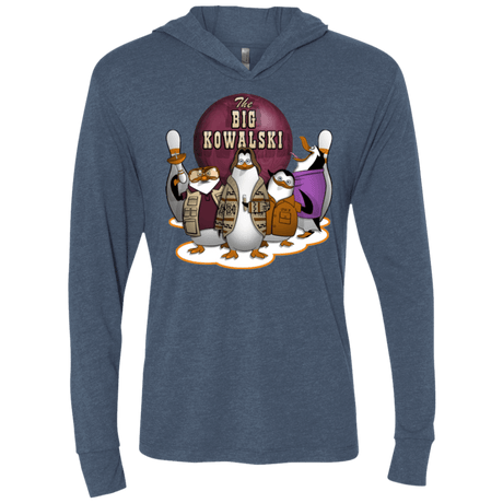 T-Shirts Indigo / X-Small The Big Kowalski Triblend Long Sleeve Hoodie Tee