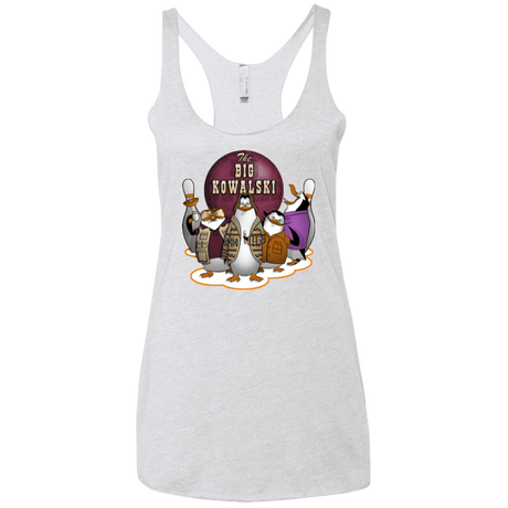 T-Shirts Heather White / X-Small The Big Kowalski Women's Triblend Racerback Tank