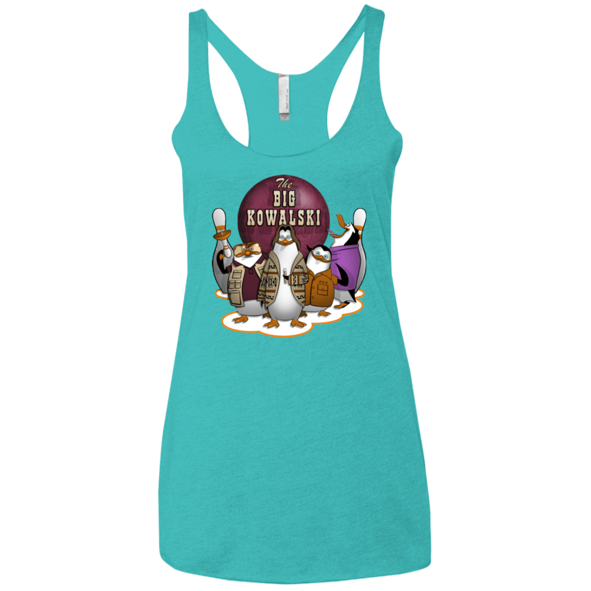 T-Shirts Tahiti Blue / X-Small The Big Kowalski Women's Triblend Racerback Tank