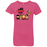 T-Shirts Hot Pink / YXS THE BIG MINION THEORY Girls Premium T-Shirt