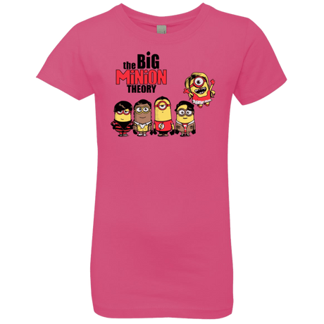 T-Shirts Hot Pink / YXS THE BIG MINION THEORY Girls Premium T-Shirt