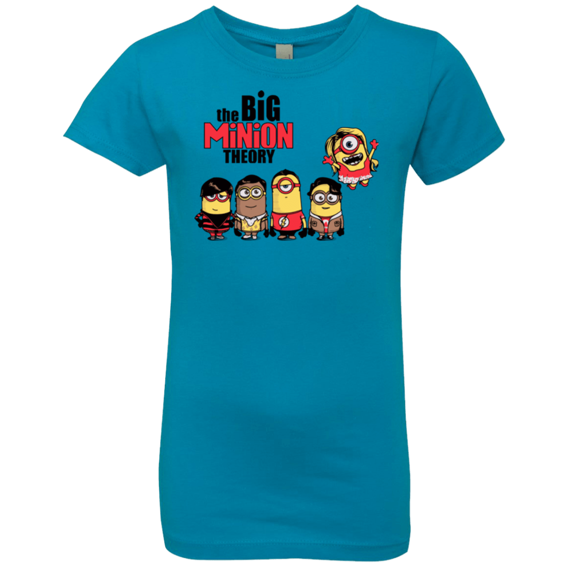 T-Shirts Turquoise / YXS THE BIG MINION THEORY Girls Premium T-Shirt