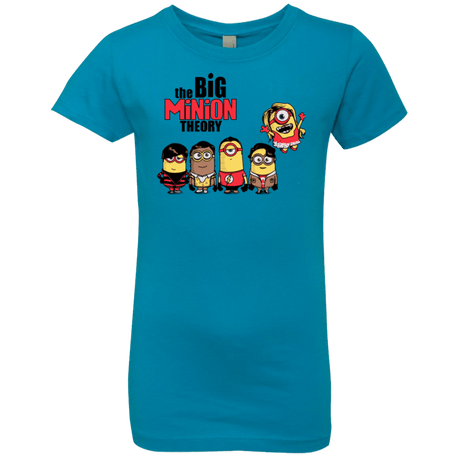 T-Shirts Turquoise / YXS THE BIG MINION THEORY Girls Premium T-Shirt