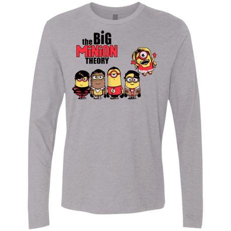 T-Shirts Heather Grey / Small THE BIG MINION THEORY Men's Premium Long Sleeve