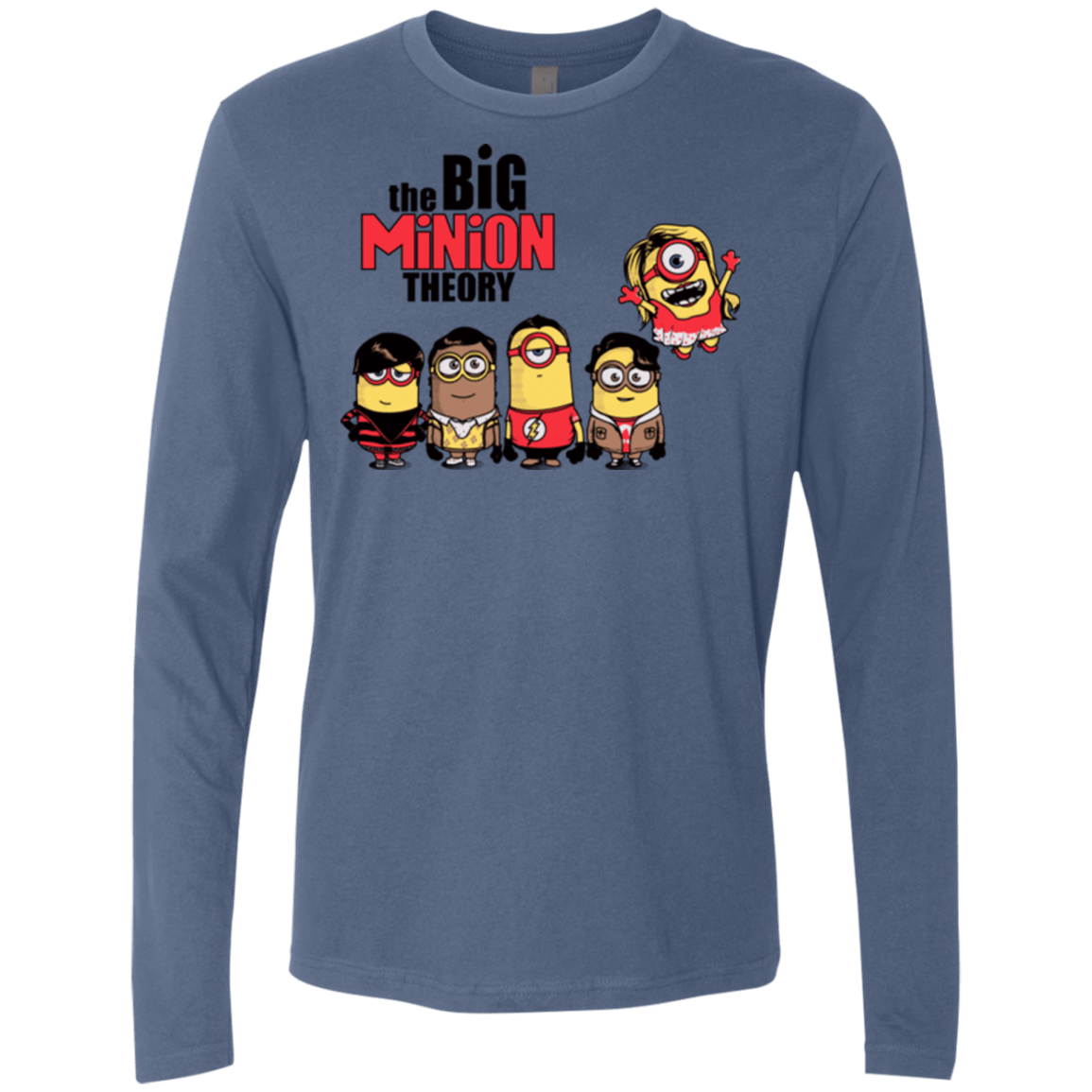 T-Shirts Indigo / Small THE BIG MINION THEORY Men's Premium Long Sleeve