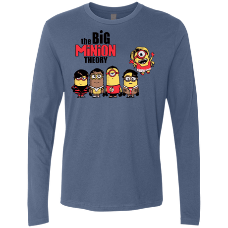 T-Shirts Indigo / Small THE BIG MINION THEORY Men's Premium Long Sleeve