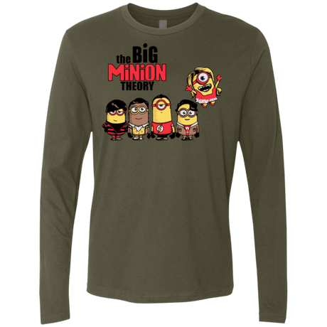 T-Shirts Military Green / Small THE BIG MINION THEORY Men's Premium Long Sleeve