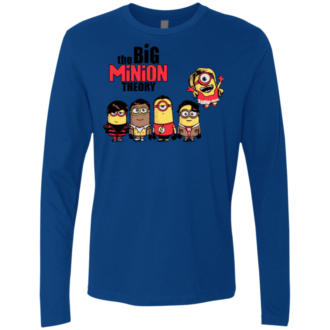 T-Shirts Royal / Small THE BIG MINION THEORY Men's Premium Long Sleeve