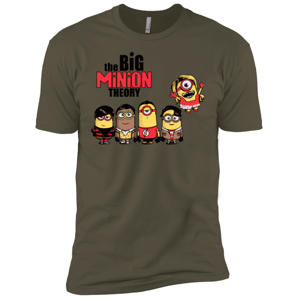 T-Shirts Military Green / X-Small THE BIG MINION THEORY Men's Premium T-Shirt