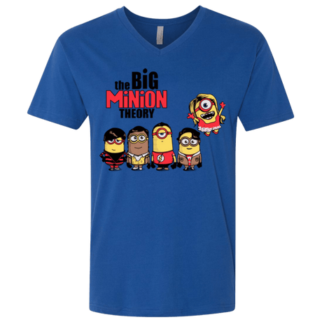 T-Shirts Royal / X-Small THE BIG MINION THEORY Men's Premium V-Neck