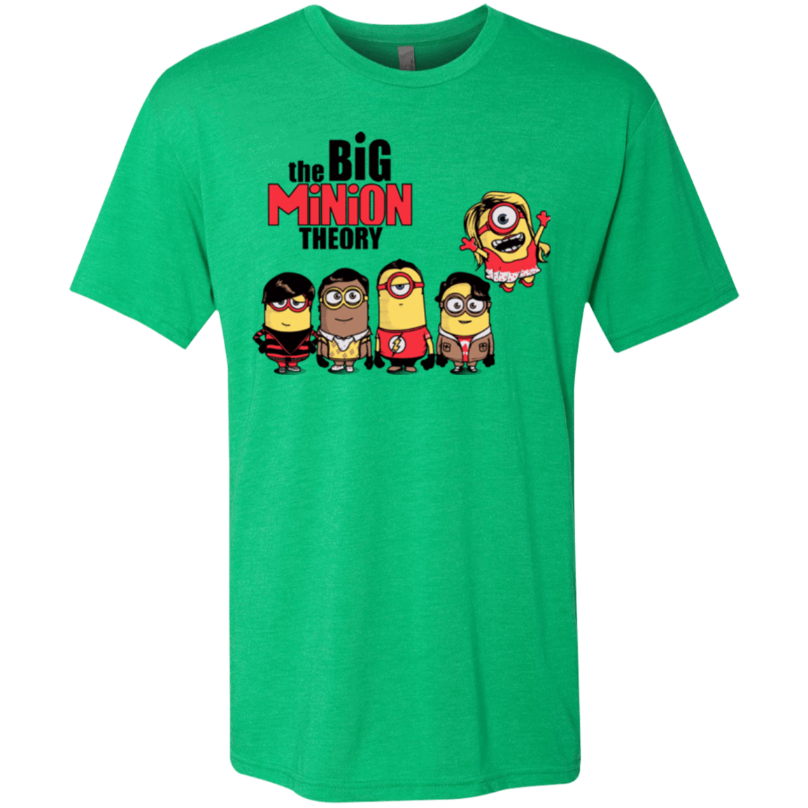 T-Shirts Envy / Small THE BIG MINION THEORY Men's Triblend T-Shirt