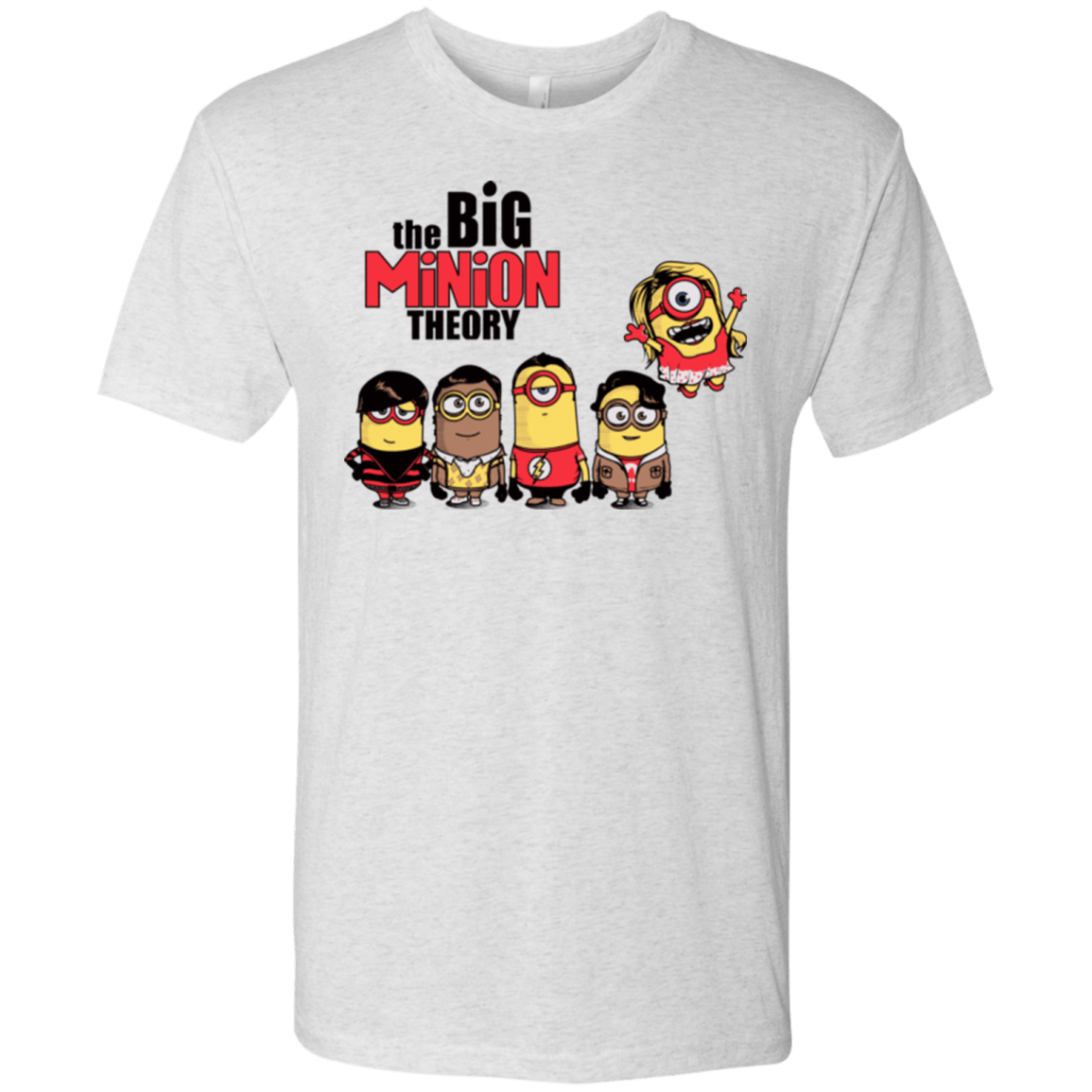 T-Shirts Heather White / Small THE BIG MINION THEORY Men's Triblend T-Shirt