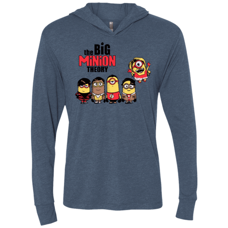 THE BIG MINION THEORY Triblend Long Sleeve Hoodie Tee