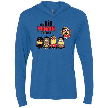 T-Shirts Vintage Royal / X-Small THE BIG MINION THEORY Triblend Long Sleeve Hoodie Tee