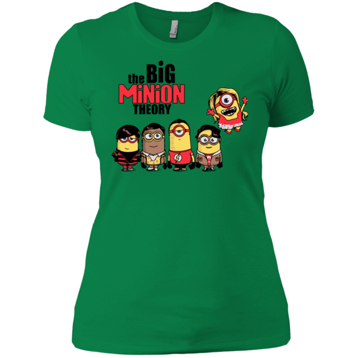T-Shirts Kelly Green / X-Small THE BIG MINION THEORY Women's Premium T-Shirt