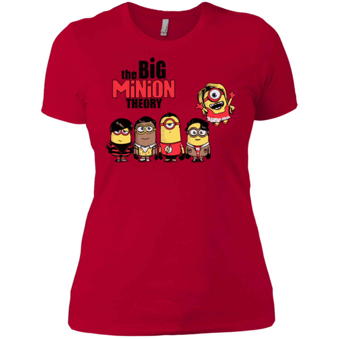 T-Shirts Red / X-Small THE BIG MINION THEORY Women's Premium T-Shirt
