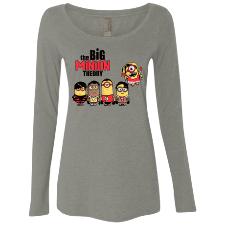 T-Shirts Venetian Grey / Small THE BIG MINION THEORY Women's Triblend Long Sleeve Shirt