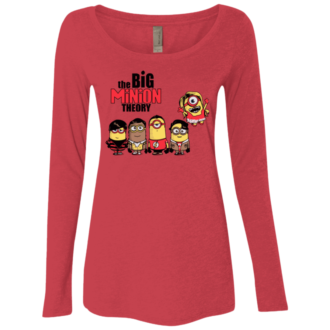 T-Shirts Vintage Red / Small THE BIG MINION THEORY Women's Triblend Long Sleeve Shirt
