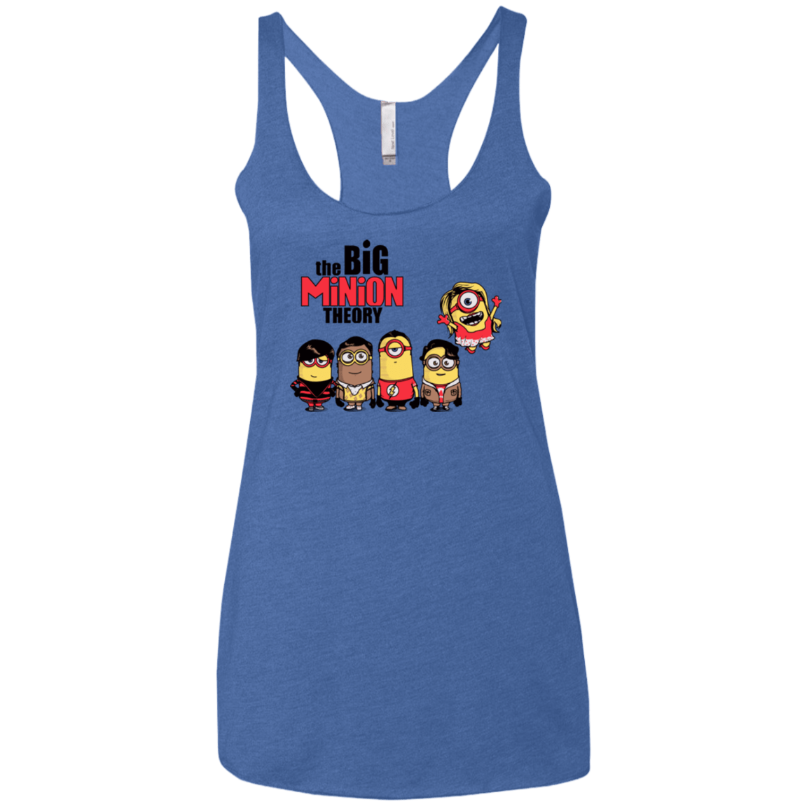 T-Shirts Vintage Royal / X-Small THE BIG MINION THEORY Women's Triblend Racerback Tank