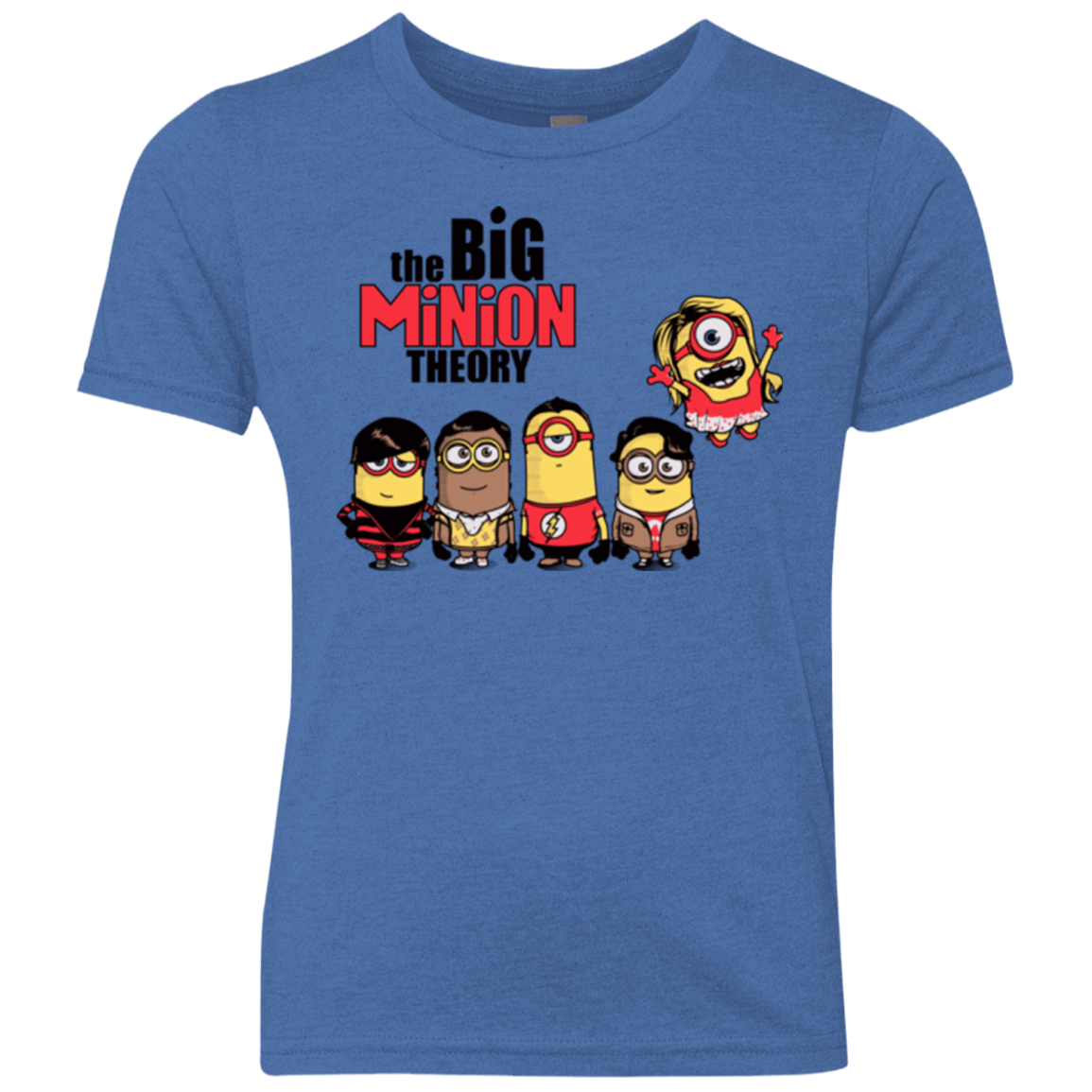 T-Shirts Vintage Royal / YXS THE BIG MINION THEORY Youth Triblend T-Shirt