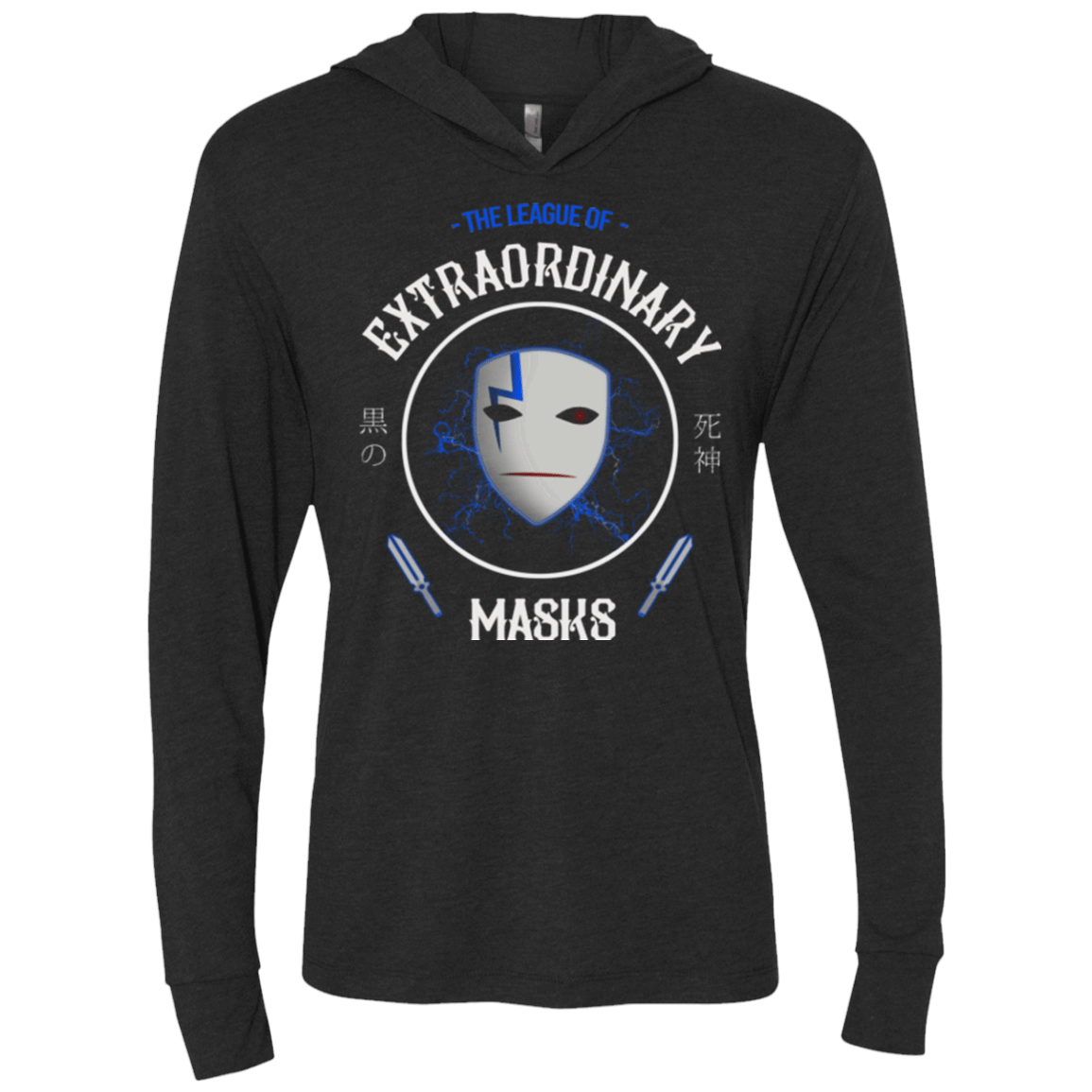 T-Shirts Vintage Black / X-Small The Black Reaper Triblend Long Sleeve Hoodie Tee