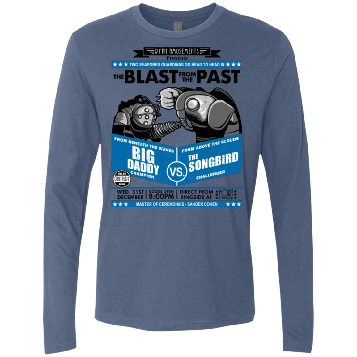 T-Shirts Indigo / Small THE BLAST FROM THE PAST Men's Premium Long Sleeve