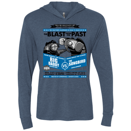 T-Shirts Indigo / X-Small THE BLAST FROM THE PAST Triblend Long Sleeve Hoodie Tee
