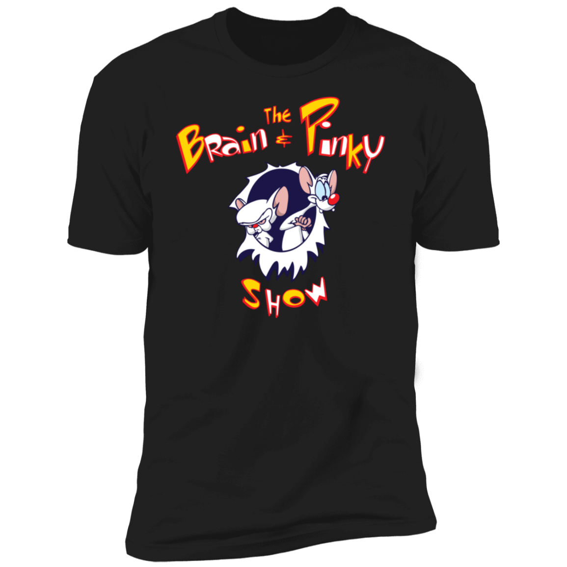 T-Shirts Black / X-Small The Brain And Pinky Show Men's Premium T-Shirt