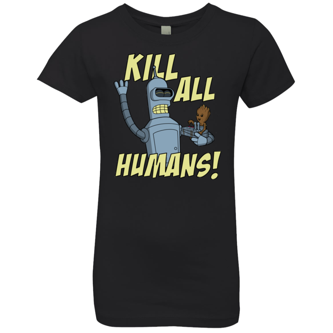 T-Shirts Black / YXS The Button Friends Girls Premium T-Shirt