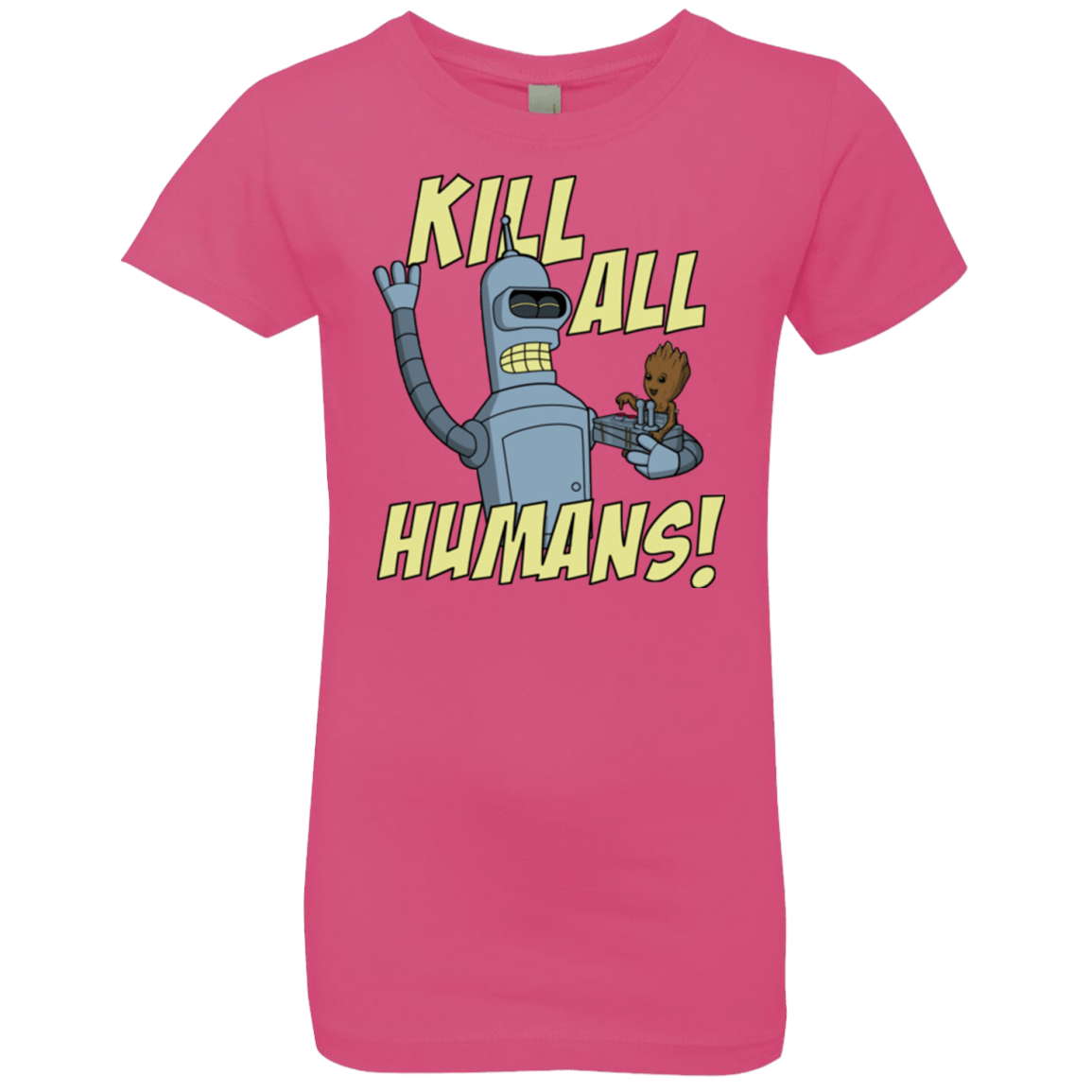 T-Shirts Hot Pink / YXS The Button Friends Girls Premium T-Shirt