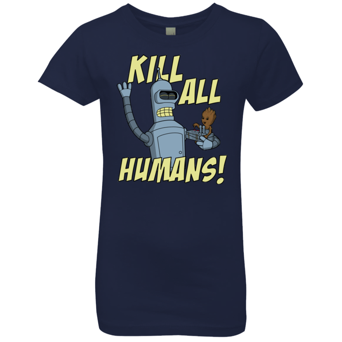 T-Shirts Midnight Navy / YXS The Button Friends Girls Premium T-Shirt