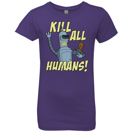 T-Shirts Purple Rush / YXS The Button Friends Girls Premium T-Shirt