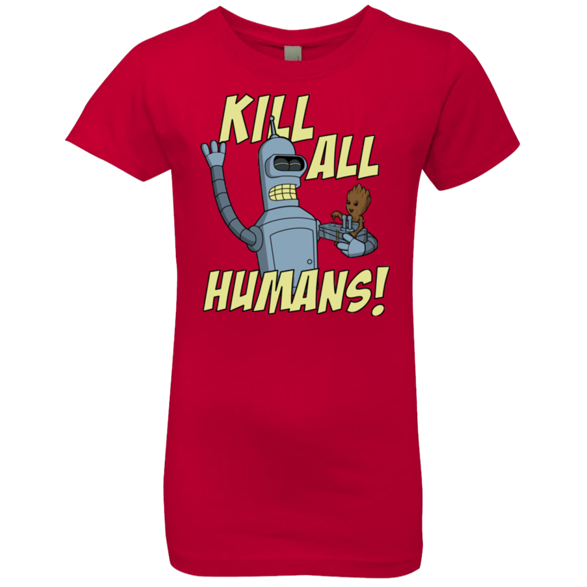 T-Shirts Red / YXS The Button Friends Girls Premium T-Shirt