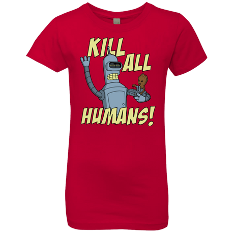 T-Shirts Red / YXS The Button Friends Girls Premium T-Shirt