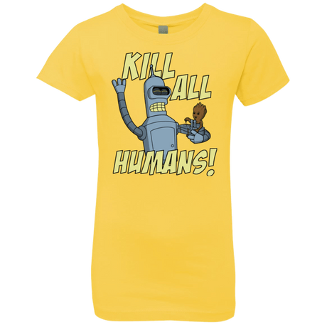 T-Shirts Vibrant Yellow / YXS The Button Friends Girls Premium T-Shirt