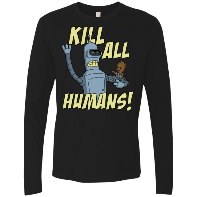 T-Shirts Black / Small The Button Friends Men's Premium Long Sleeve