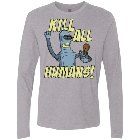 T-Shirts Heather Grey / Small The Button Friends Men's Premium Long Sleeve