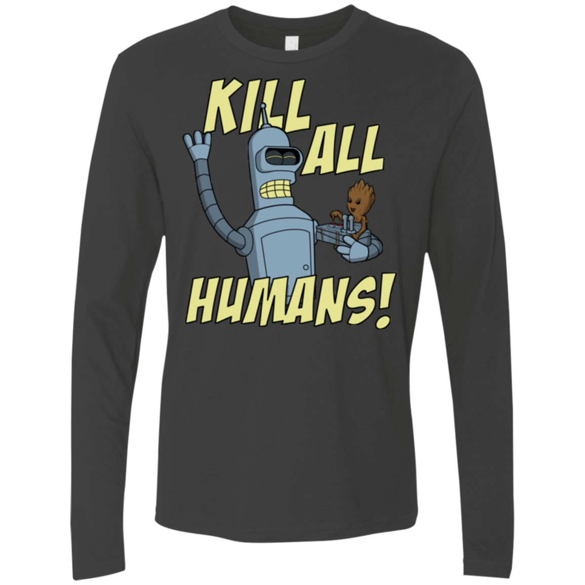 T-Shirts Heavy Metal / Small The Button Friends Men's Premium Long Sleeve