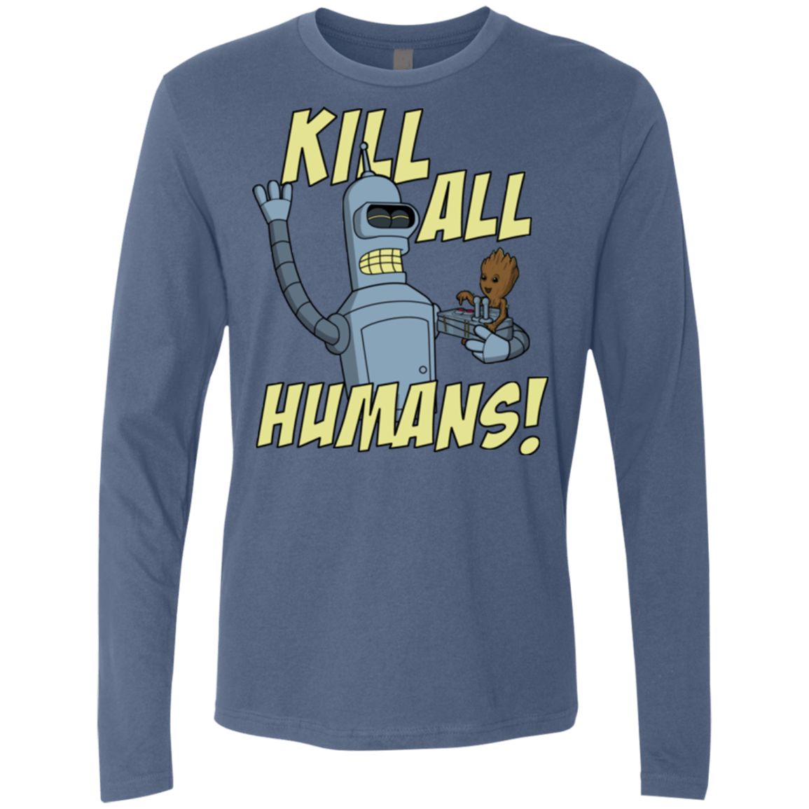 T-Shirts Indigo / Small The Button Friends Men's Premium Long Sleeve