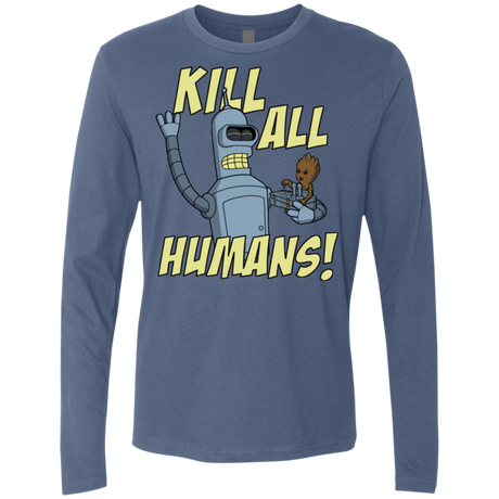 T-Shirts Indigo / Small The Button Friends Men's Premium Long Sleeve