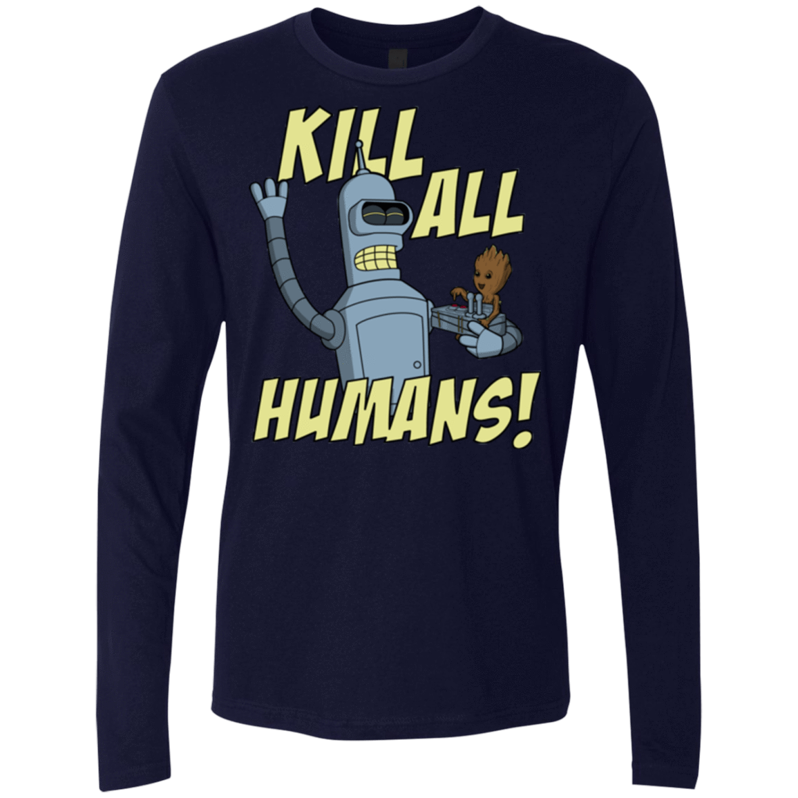 T-Shirts Midnight Navy / Small The Button Friends Men's Premium Long Sleeve