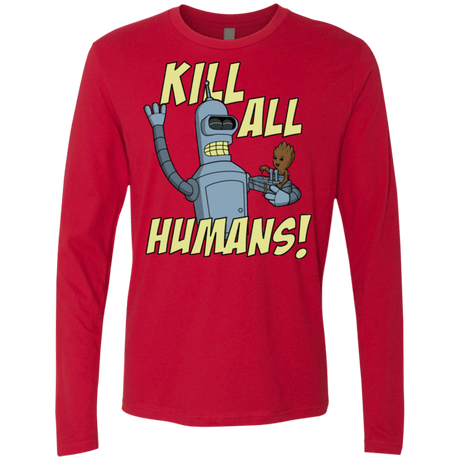 T-Shirts Red / Small The Button Friends Men's Premium Long Sleeve